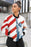 US Flag design Female Bomber Jacket