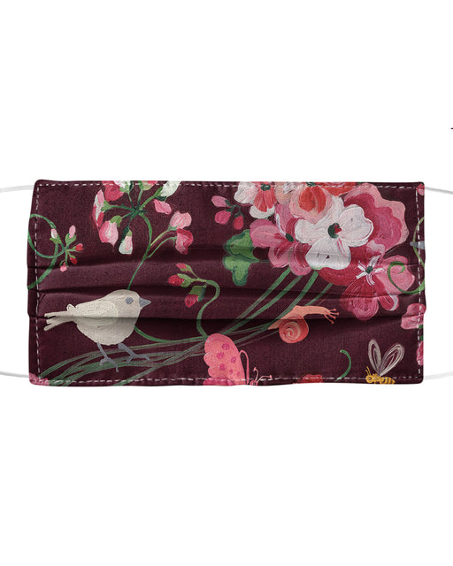 Alpine Pink Flowers Mask