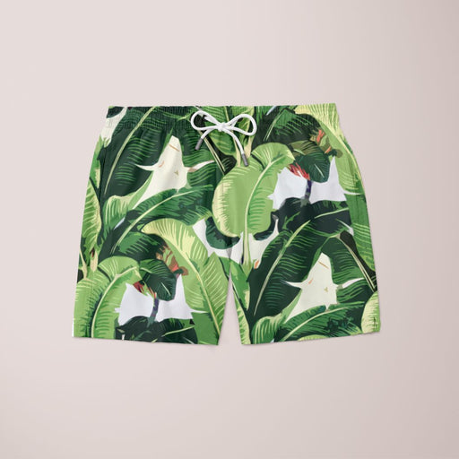 Banana leaves pattern Fitted Waist Sweater design Shorts