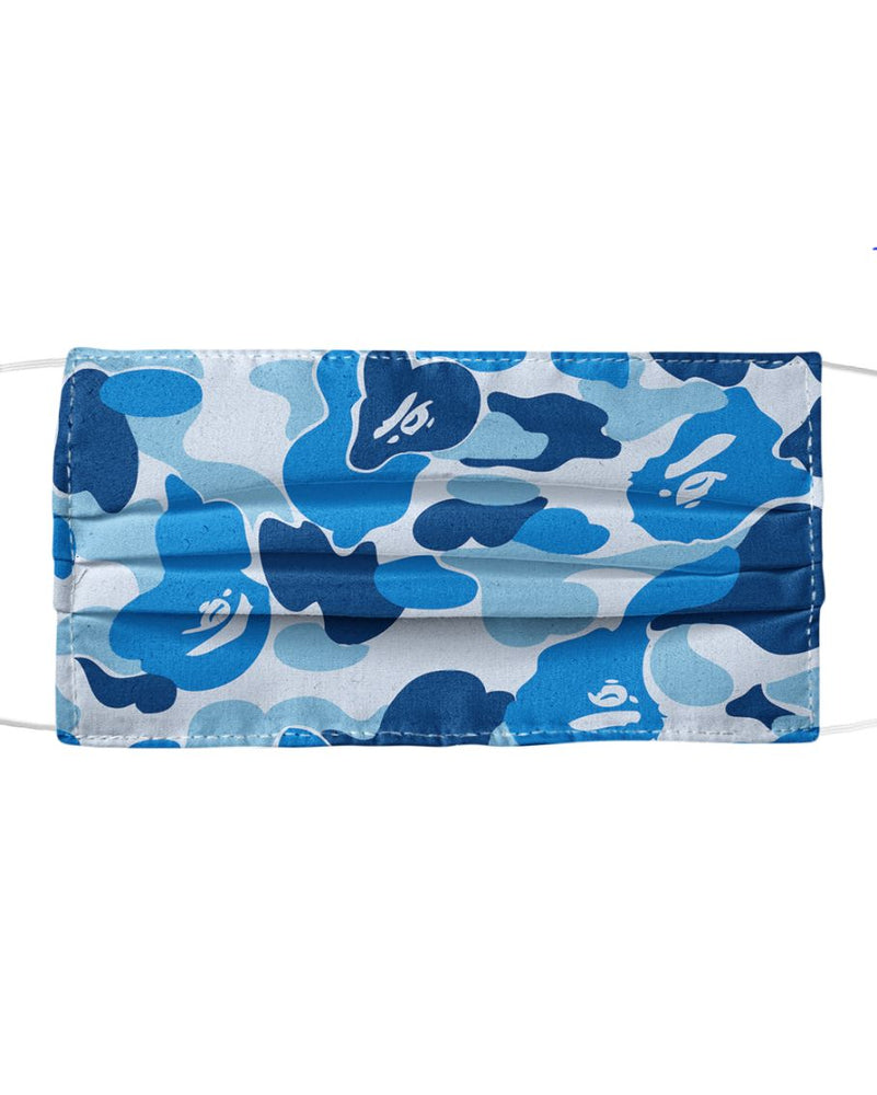 Blue Dots Camoflduge Mask