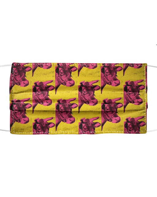 Pink Cow Pattern Mask