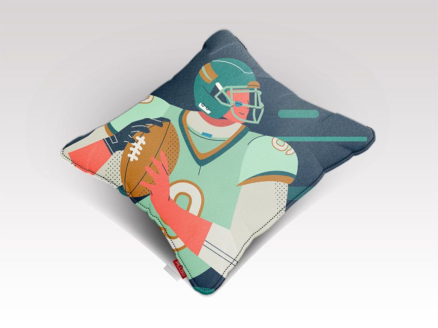 American football character Cushion/Pillow