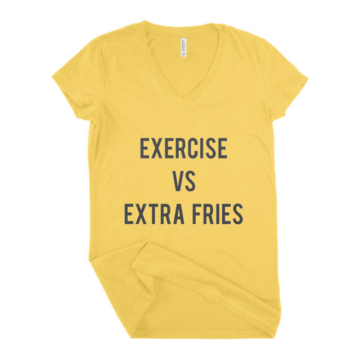Exercise vs Extra Fries Women T-shirt