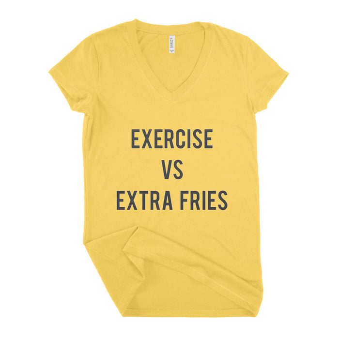 Exercise vs Extra Fries Women T-shirt