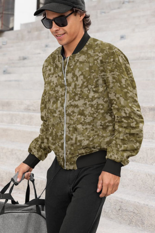 Green Camofludge Bomber Jacket