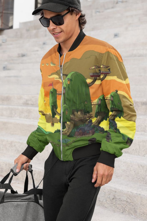 Green nature Bomber Jacket
