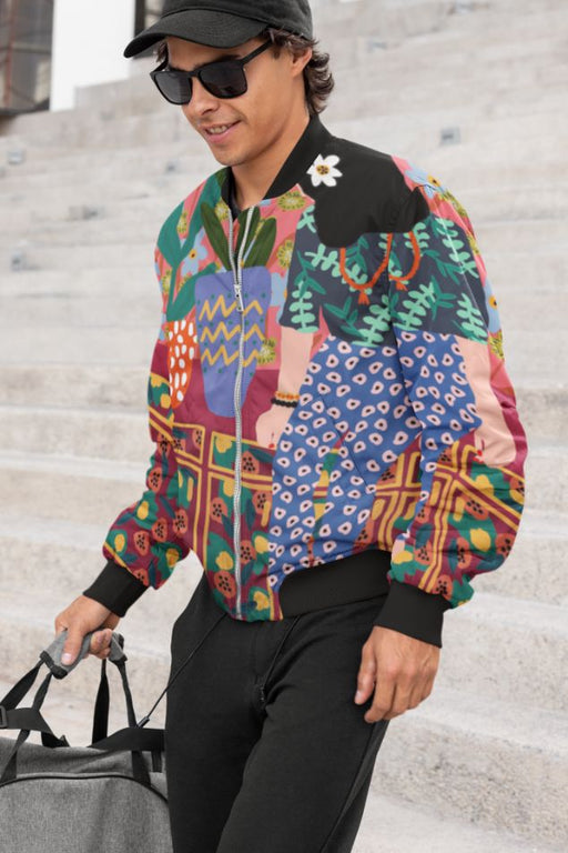 Hawaiian Girl Relaxing Bomber Jacket