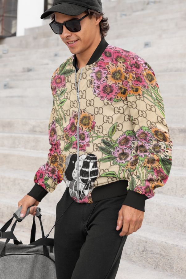 Magical Flower Deisgn Bomber Jacket