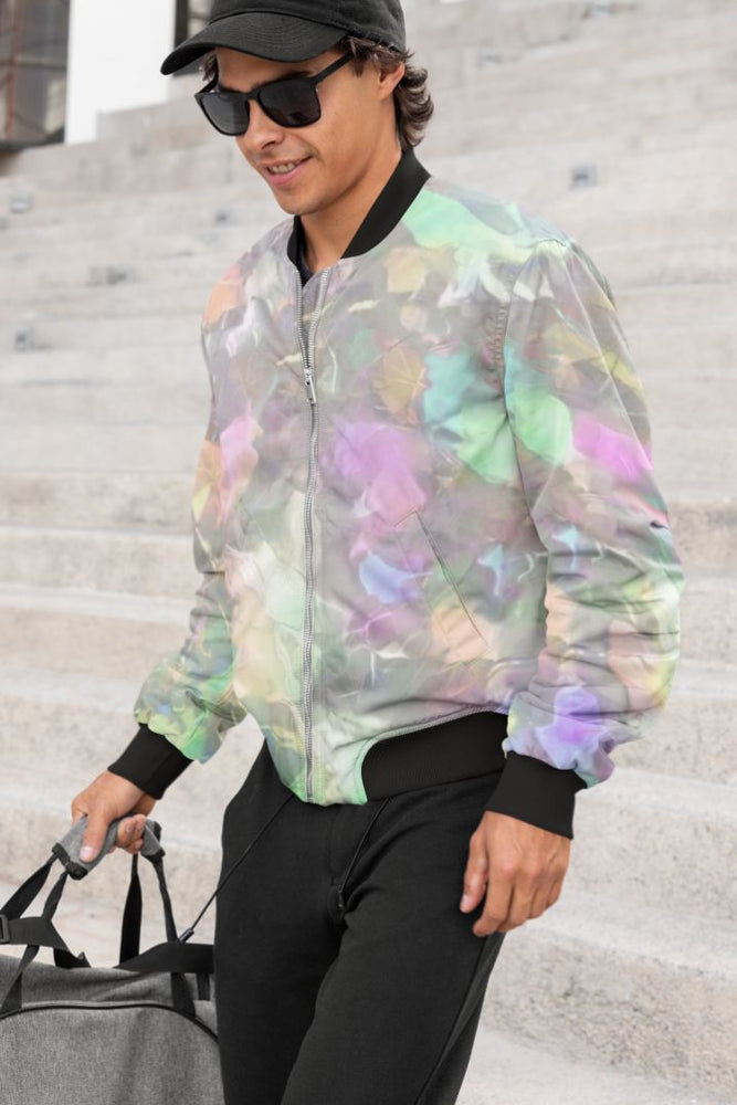Magical Paint Galss Bomber Jacket