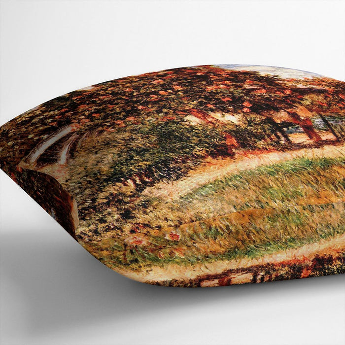 Railway bridge of Chatou by Renoir Cushion