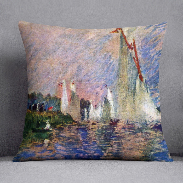 Regatta in Argenteuil by Renoir Cushion