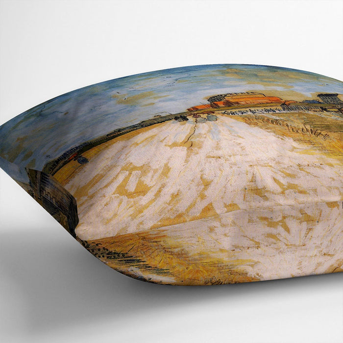 Road Running Beside the Paris Ramparts by Van Gogh Cushion