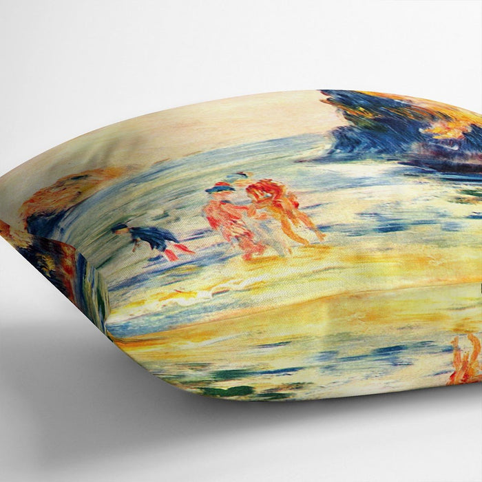 Rock cliffs in Guernsey by Renoir Cushion
