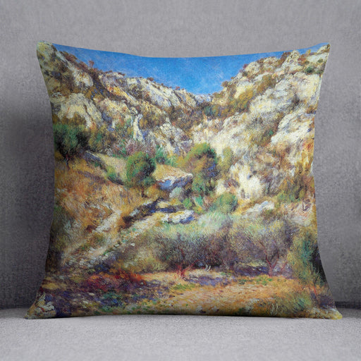 Rocks at LEstage by Renoir Cushion