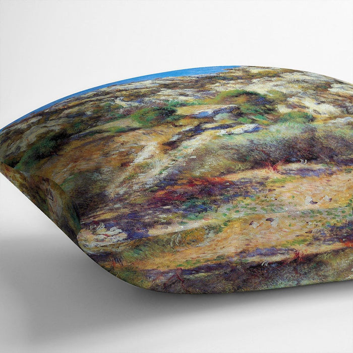 Rocks at LEstage by Renoir Cushion