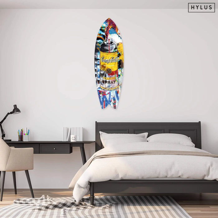 Tomato Spray Yellow Surfboard