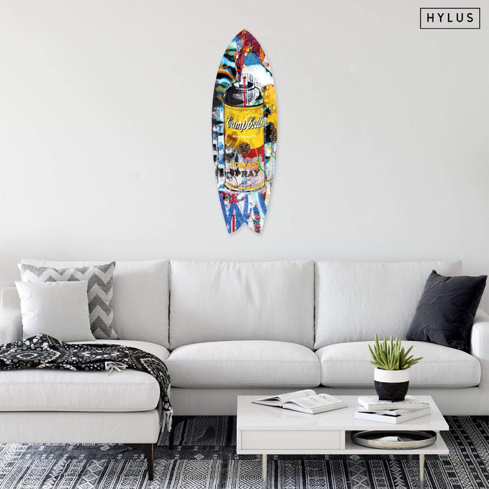 Tomato Spray Yellow Surfboard