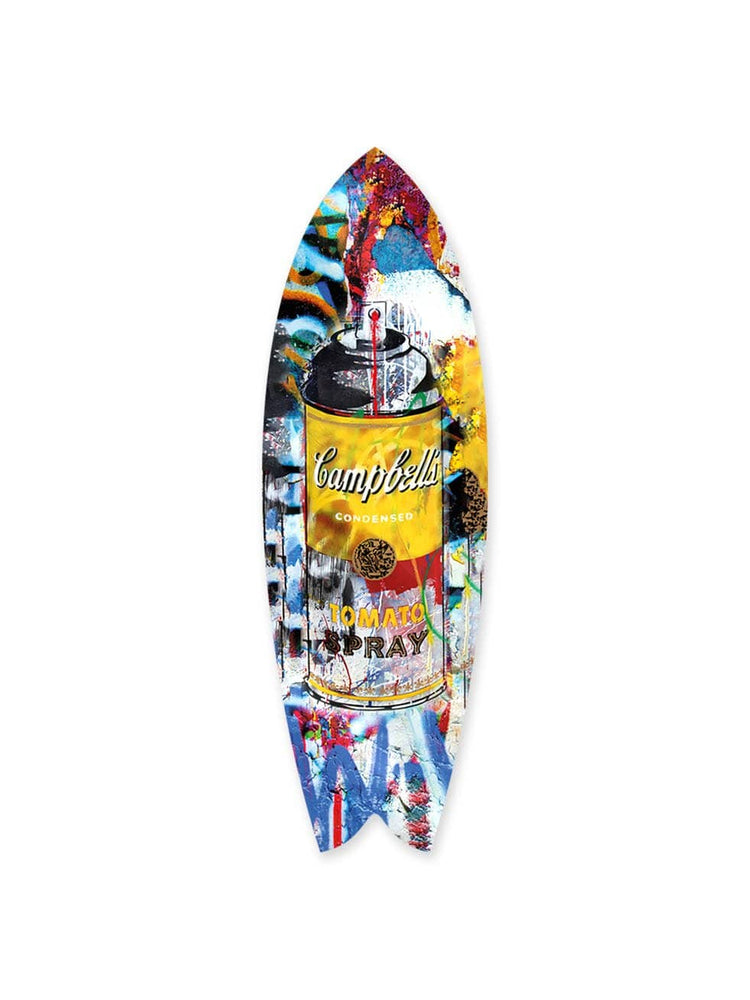 Tomato Spray Yellow Surfboard