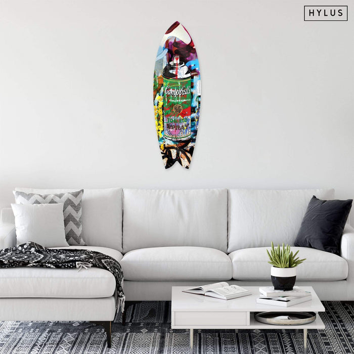 Tomato Spray Green Surfboard