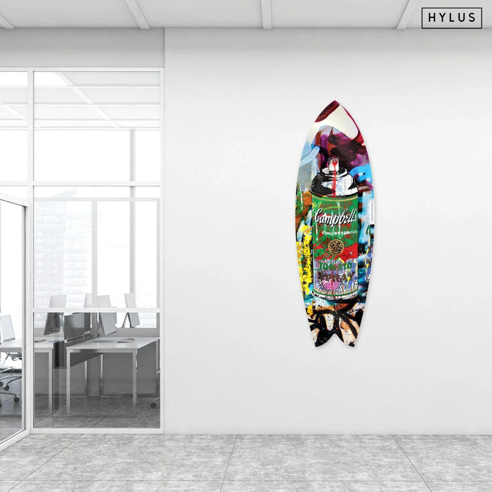 Tomato Spray Green Surfboard