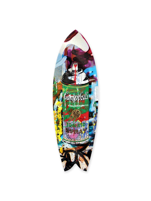 Tomato Spray Green Surfboard