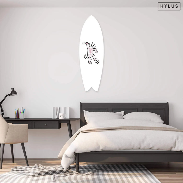 Skeleton Pink Surfboard