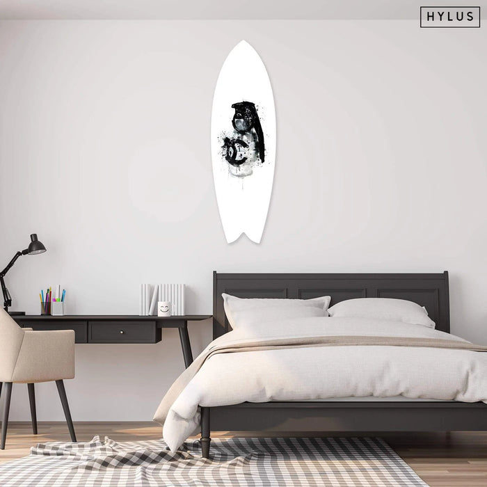 Luxury Grenade White Surfboard