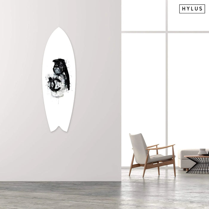 Luxury Grenade White Surfboard