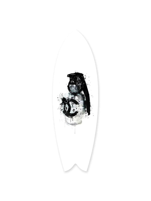 Luxury Grenade White Surfboard