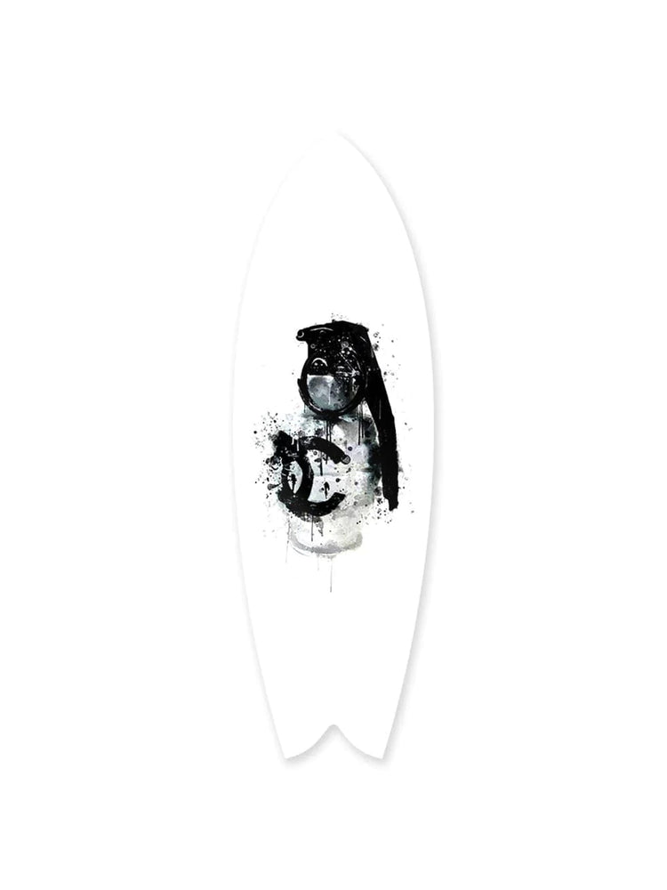 Luxury Grenade White Surfboard