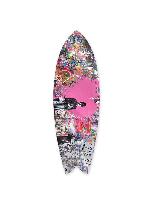 Pink Loves Art Surfboard