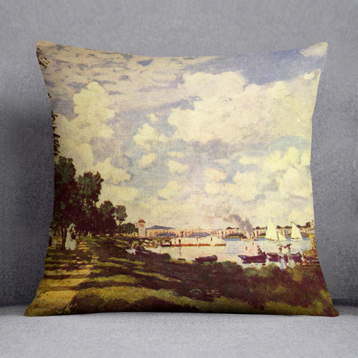Sailing at Argenteuil by Monet Cushion