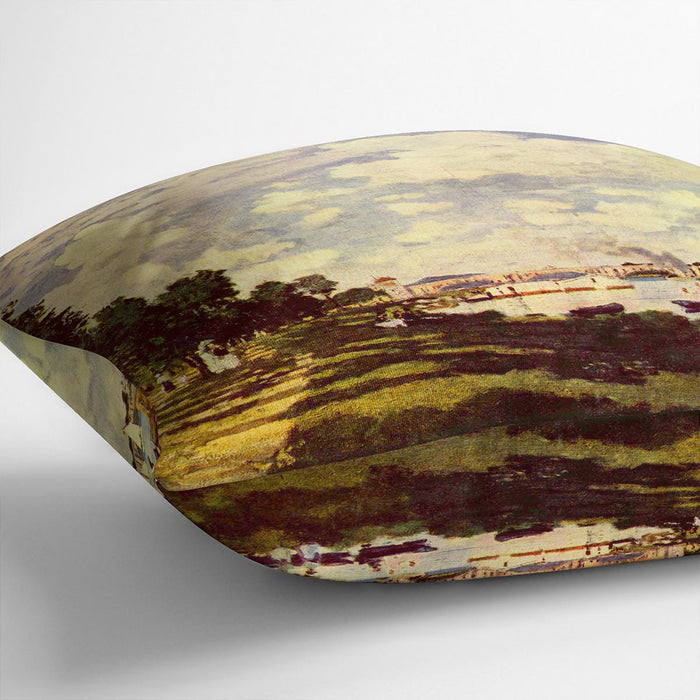 Sailing at Argenteuil by Monet Cushion