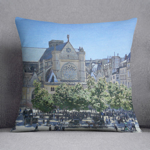 Saint Germain Auxerrois Paris 1867 by Monet Cushion