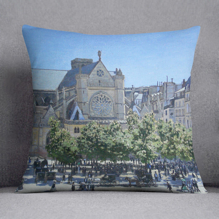 Saint Germain Auxerrois Paris 1867 by Monet Cushion