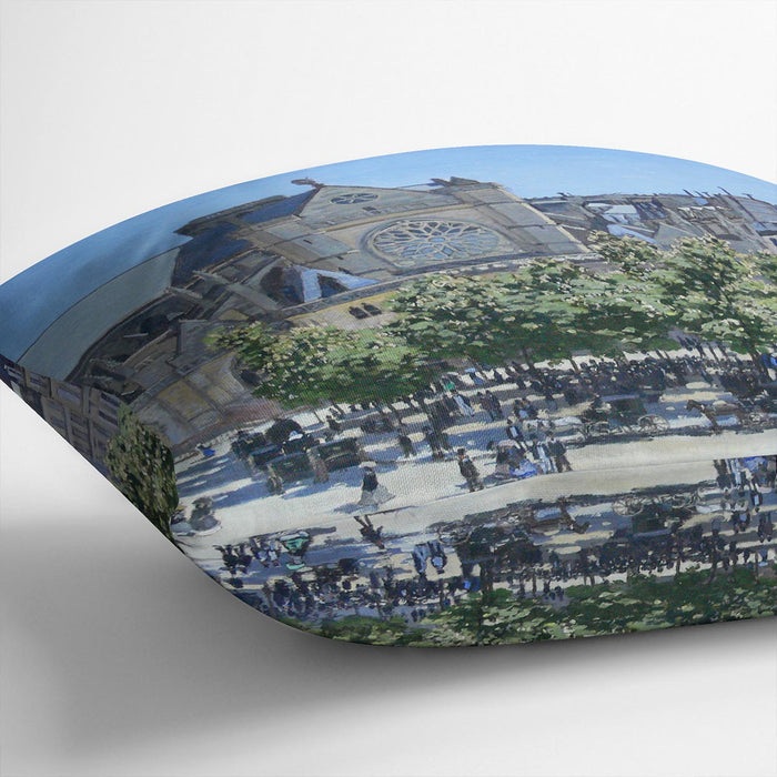 Saint Germain Auxerrois Paris 1867 by Monet Cushion