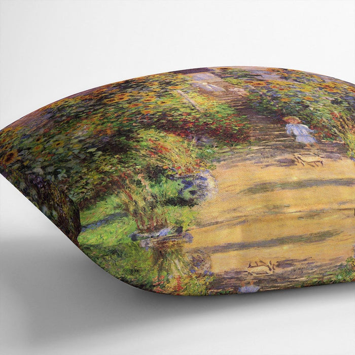 Seine bank at Vetheuil by Monet Cushion