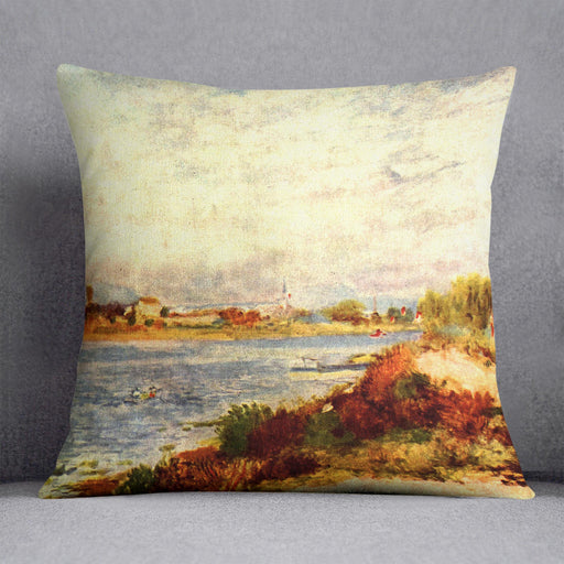 Seine in Argenteuil by Renoir Cushion