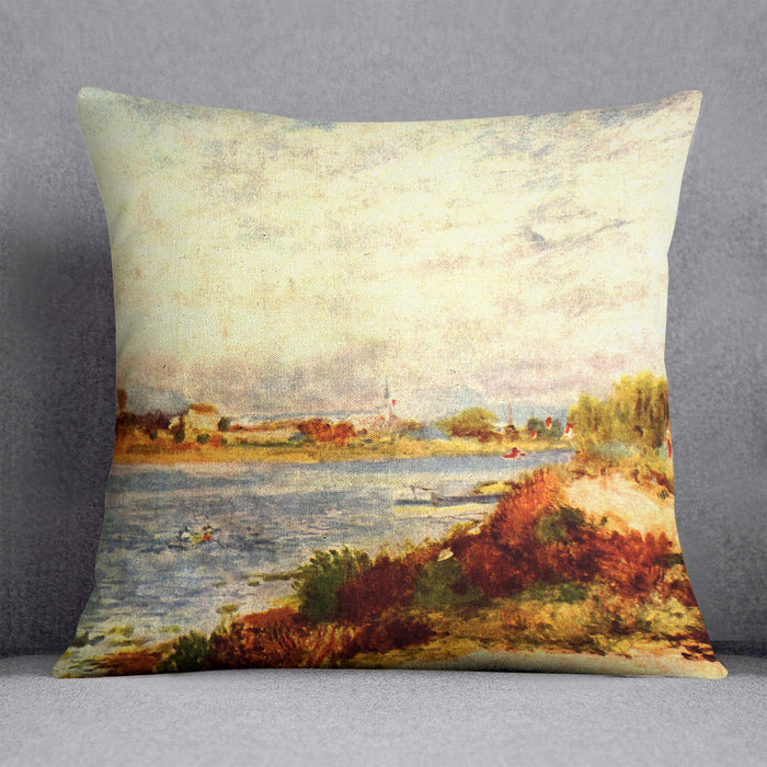 Seine in Argenteuil by Renoir Cushion