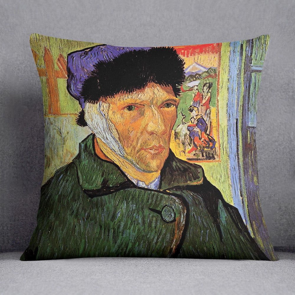 Self-Portrait with Bandaged Ear by Van Gogh Cushion