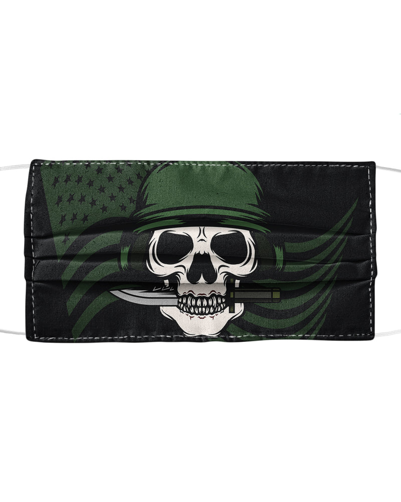 Skull With Bayonet Background Mask