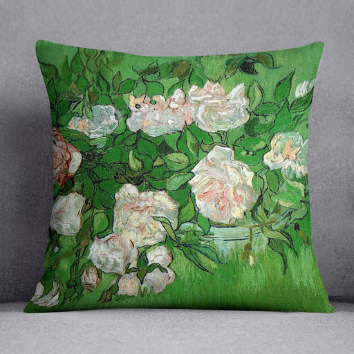 Still Life Pink Roses by Van Gogh Cushion