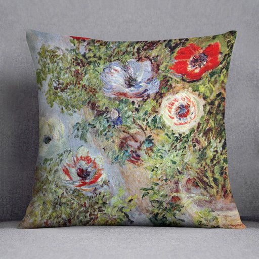 Still Life with Anemones by Monet Cushion