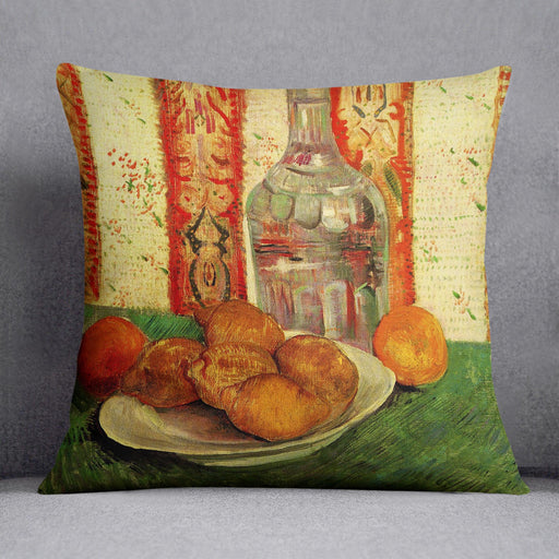 Still Life with Decanter and Lemons on a Plate by Van Gogh Cushion