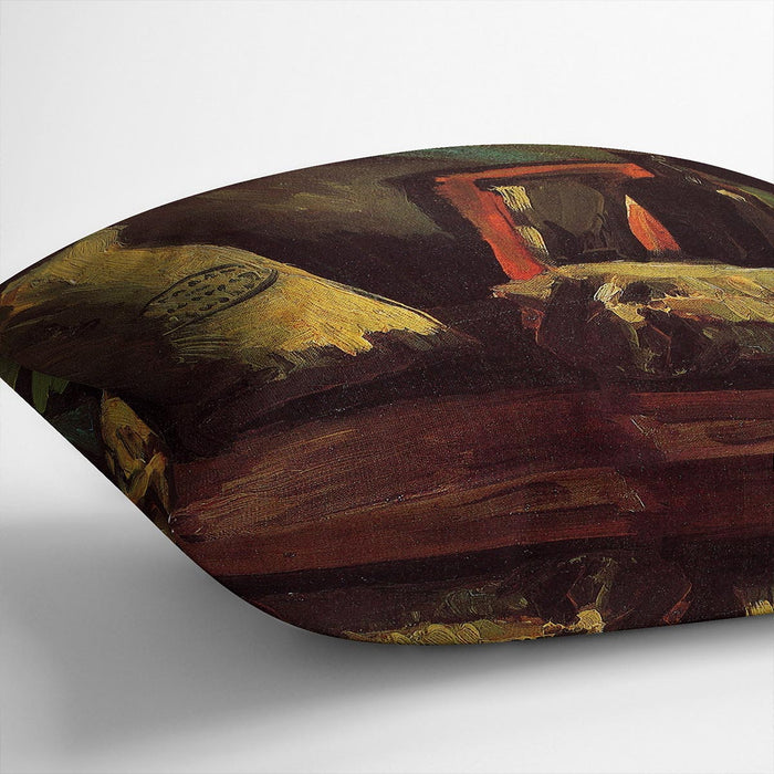 Still Life with Two Sacks and a Bottl by Van Gogh Cushion
