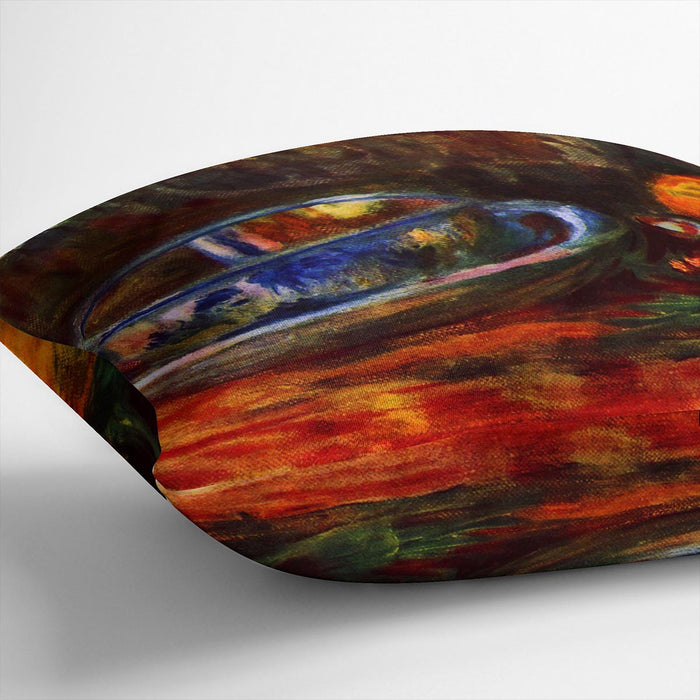 Still life with cup by Renoir Cushion