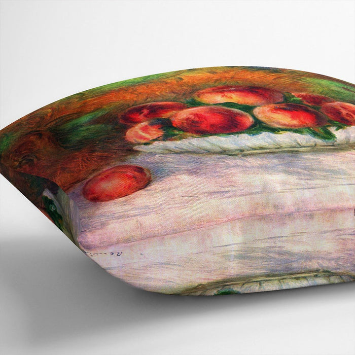 Still life with fruits by Renoir Cushion