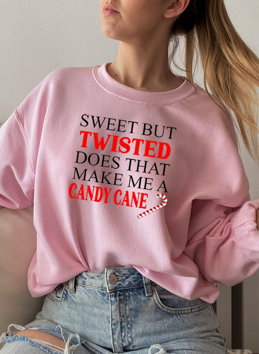 Sweet But Twisted Does That Make Me A Candy Cane Sweat Shirt