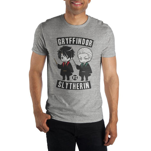 Harry Potter Gryffindor Versus Slytherin Captains Men's Gray T-Shirt