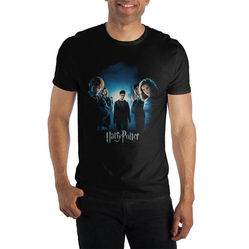 Teenage Harry Potter With Friends Men's Black T-Shirt